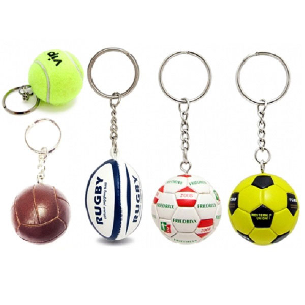 Leather Ball Keychains